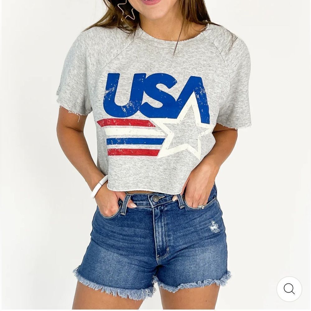 SHOW ME YOUR MUMU USA STAR TEE Size L